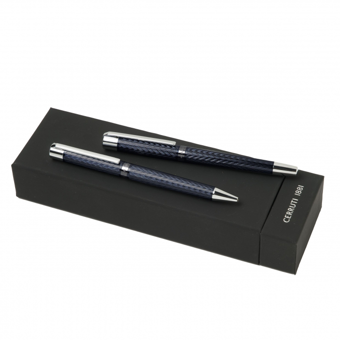 Business Ballpoint & Rollerball pen Cerruti 1881 & Butoni Elegant Round Silver [2]