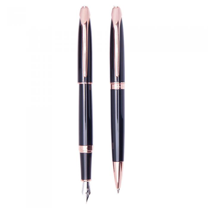 Cadou Business Desk Black & Rose Gold Stilou, Pix si Butoni [4]