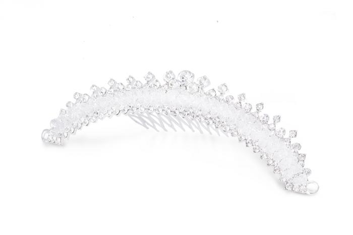 Set Borealy Cercei, Colier si Tiara White Glow [5]