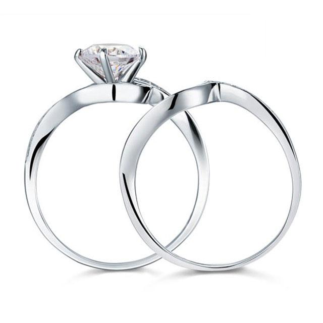 Set Inel şi Verighetă Borealy Argint 925 Luxury Princess Marimea 7,5 [5]