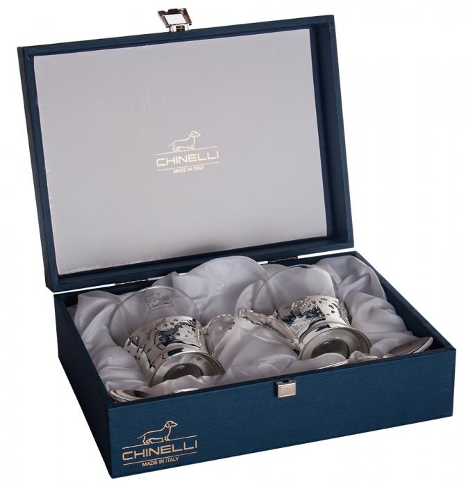 Silver Tea Cups for Two by Chinelli - made in Italy [3]