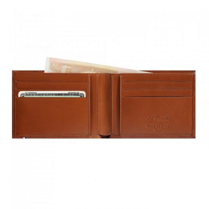 Set Leather Wallet Bank Note Brown S.T. Dupont si Note Pad Burgundy Hugo Boss [2]