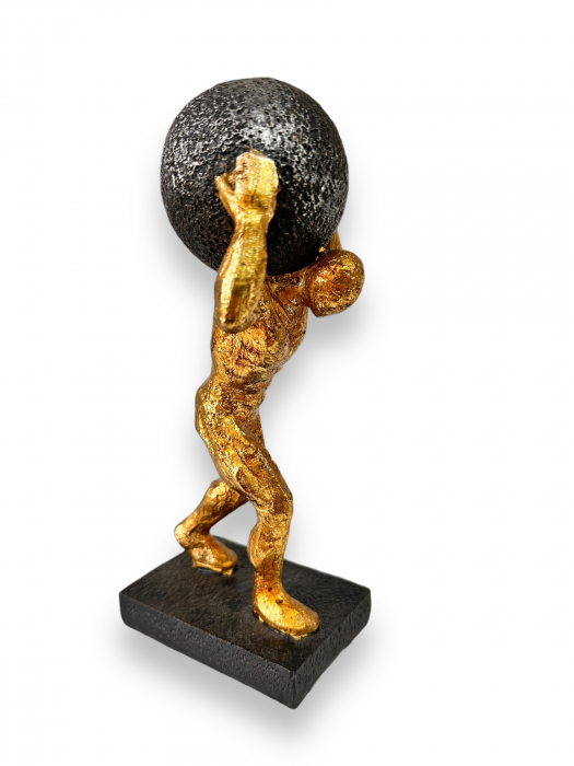 Statueta Atlas ce tine pe umeri bolta cereasca, Golden [4]