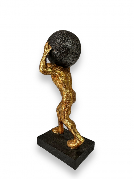 Statueta Atlas ce tine pe umeri bolta cereasca, Golden [3]