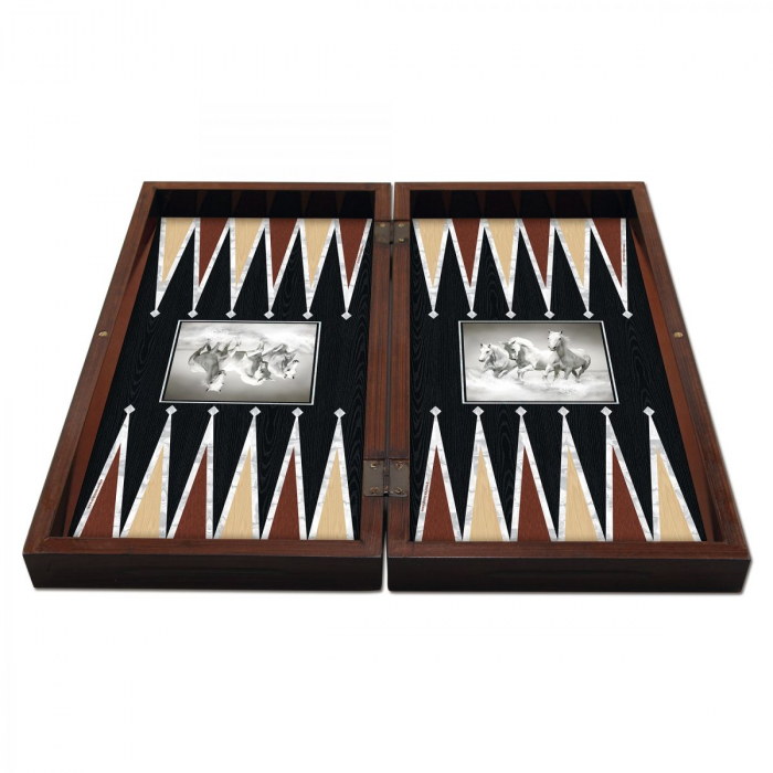 Joc de Table Backgammon Horses Black [2]
