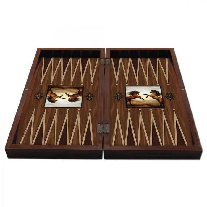 Joc de Table Backgammon Horses Brown [3]