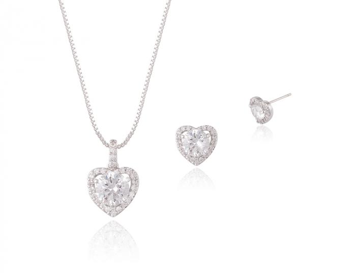 Set Cercei si Colier Romantic Hearts Borealy [3]