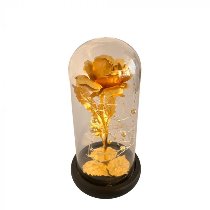 Trandafir in Cupola Golden Rose Cadou de Craciun [4]
