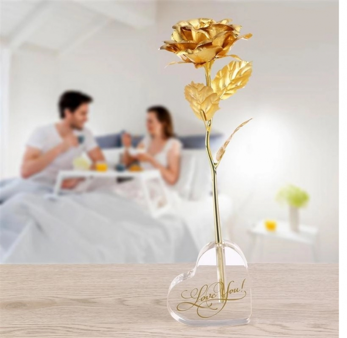 Trandafir Aur & Suport Inima & Cercei Sapphire [3]