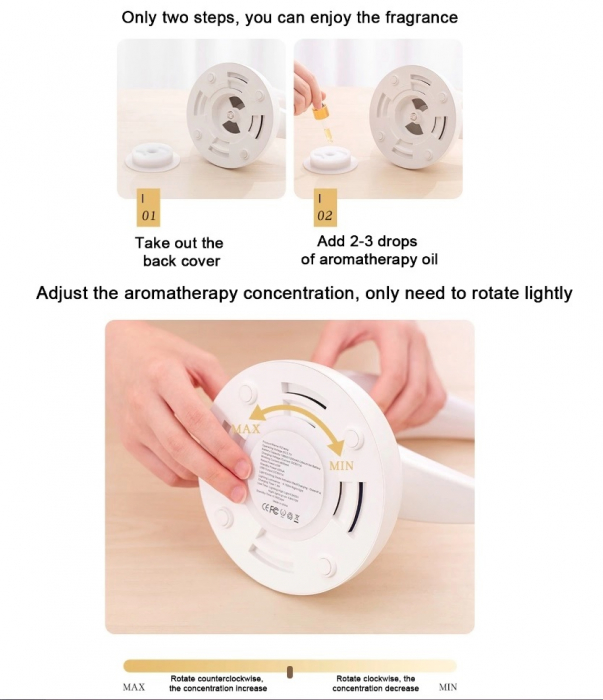 Lampa Semi Luna difuzor umidificator aromaterapie [5]