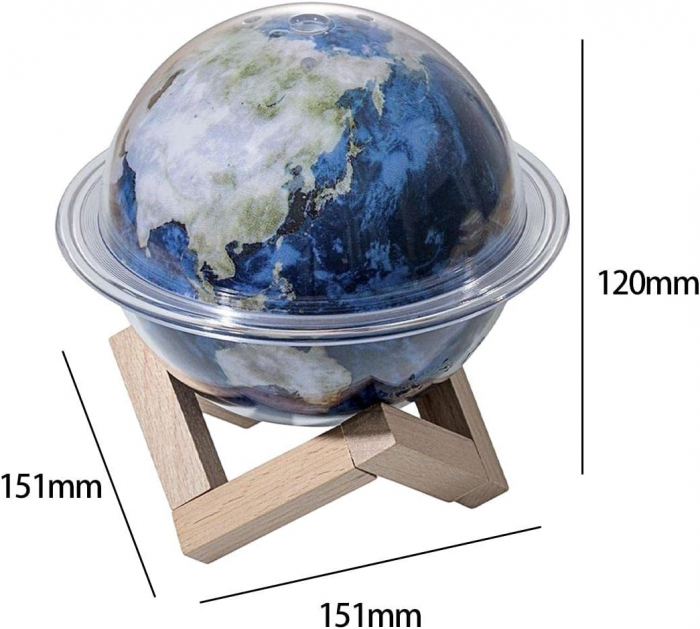 Umidificator Pamantul, 2 moduri de ceață, lumini de noapte cu LED [4]