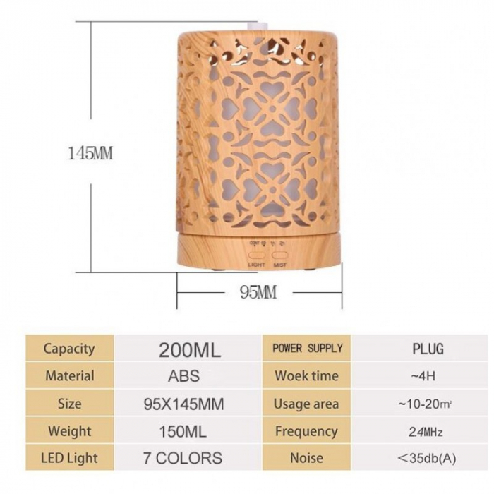 Umidificator Ultrasonic Wood Dentelle [6]