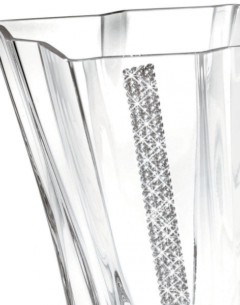 Vază cu cristale Swarovski PRIMA Quadro REGINA by Chinelli, made in Italy [2]