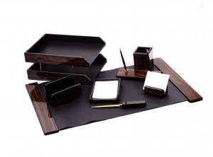 Set multifunctional pentru birou Antique Mahogany cu 8 accesorii [0]