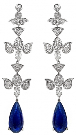 Bijuterii Petrecere - Cercei Chandelier Blue Orient