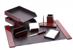 Business Set multifunctional pentru birou Dark Burgundy cu 8 accesorii [0]