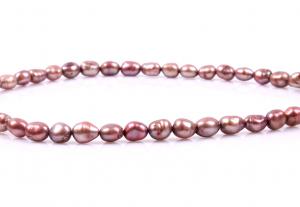 Colier Perle Borealy Oval  Bronze Peach [1]