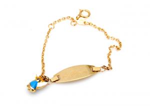 Bratara pentru Copii Borealy Aur Galben 9 K Angel Charm [2]