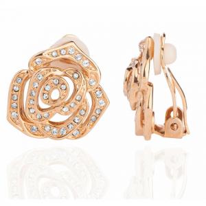 Cercei Rosa Borealy Yellow Gold CLIPS [1]