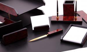 Business Set multifunctional pentru birou Dark Burgundy cu 8 accesorii [1]