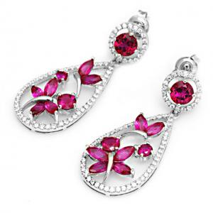 Cercei Borealy Argint 925 Rubin Glamour [1]