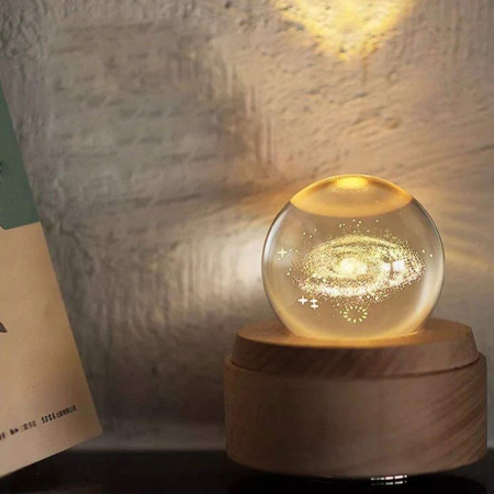 Lampa Cristal Calea Lactee 3D Rotativa si Muzicala [2]