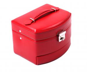 Cutie Bijuterii Intense Red piele naturala By Friedrich – Made in Germany - personalizabil [1]