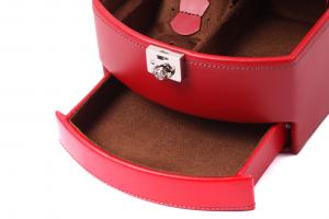 Cutie Bijuterii Intense Red piele naturala By Friedrich – Made in Germany - personalizabil [3]