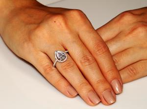 Inel Borealy Argint 925 Simulated Diamond Pear Silver Marimea 7 [1]