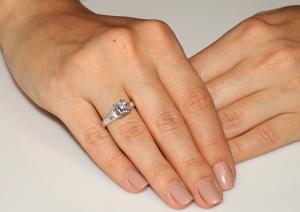 Inel Simulated Diamond Zirconiu Princess Marimea 7 [1]