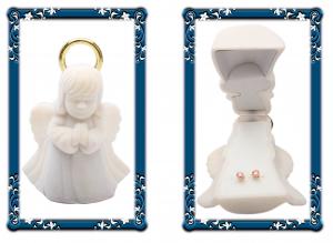 Cercei pentru Copii Borealy Aur Galben 9 K Pink Crystal [1]