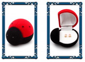 Cercei pentru Copii Borealy Aur Galben 9 K Pink Crystal [2]