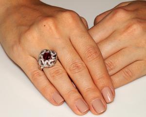 Inel Borealy Argint 925 Pigeon Blood Rubin Marimea 7.5 [1]