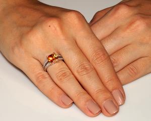 Inel Borealy Argint 925 Created Diamond Princess Yellow Canary Marimea 7 [1]