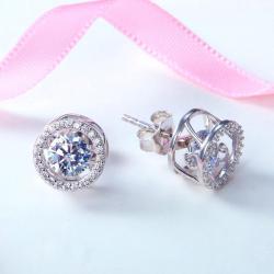 Cercei Dancing Crystal Crown Argint 925 by Borealy [3]