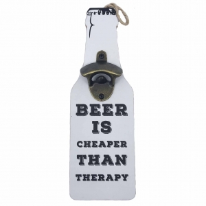 Desfacator sticle ,,BEER IS CHEAPER THAN THERAPY" [0]