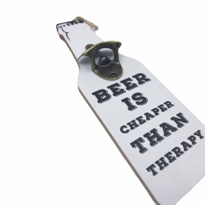 Desfacator sticle ,,BEER IS CHEAPER THAN THERAPY" [1]