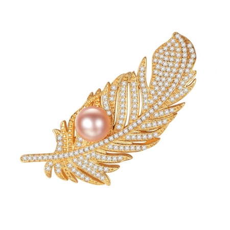 Broşă Argint 925 Natural Pearl si Esarfa Borealy [1]