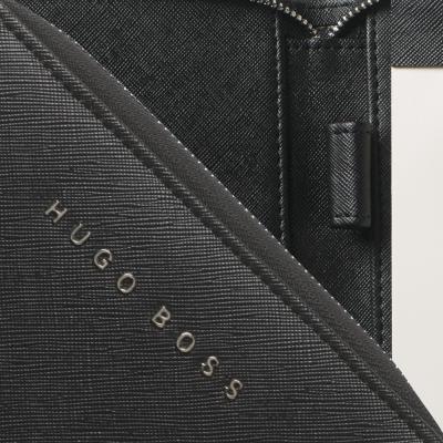 Premium Business Gift Set Mapa Conferinta Hugo Boss A6 si Butoni Tourbillon Silver [1]