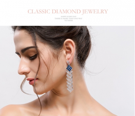 Cercei Borealy Chandelier Fancy Blue Crystal [3]