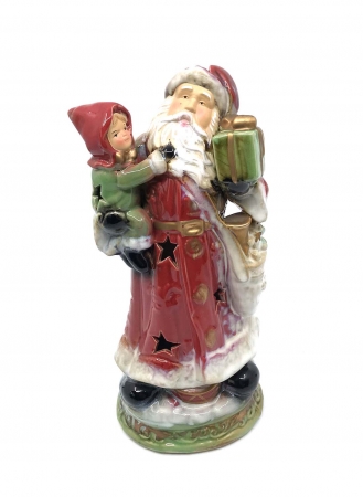 Decoratiune Ceramica Santa Claus, by Borealy, 25 cm inaltime [0]