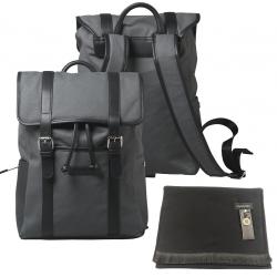 Set Men Travel Rucsac Cerruti 1881 Piele Canvas si Fular Grazie Filipeti [0]