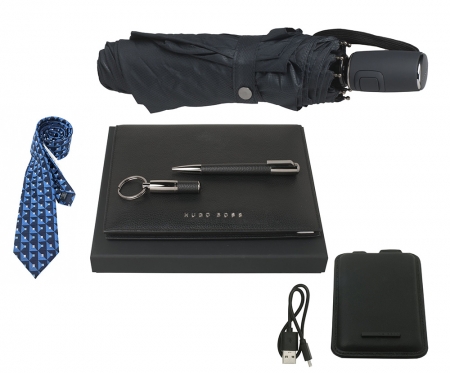 Cadouri pentru Fin - Set Business Leader Hugo Boss Personalizabil si Cravata Gratie Filipeti