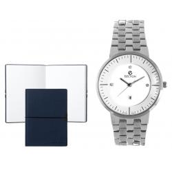 Set CEAS ELECTION PREMIUM SLIM LINE – SILVER L si Note Pad Blue HUGO BOSS [0]