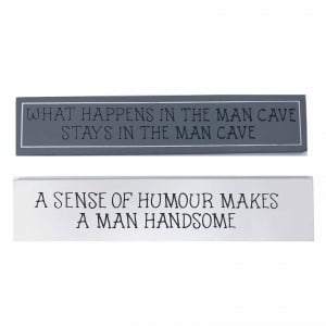 Set 2 Tablouri motivationale "Man cave" 4 X 20 cm [0]