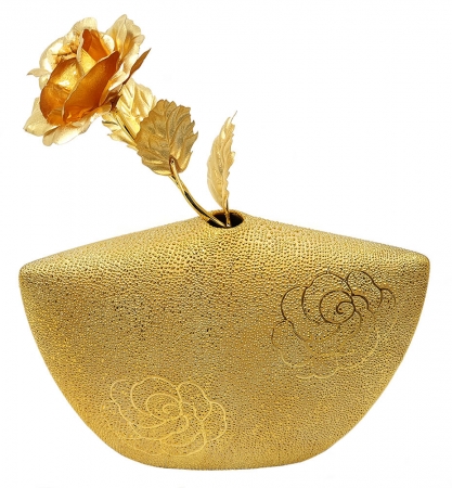 Set Cadou Trandafir Aur si Vaza Rose [0]