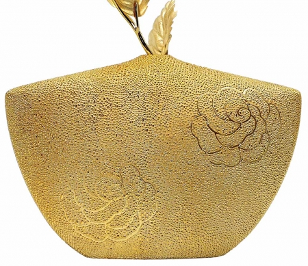 Set Cadou Trandafir Aur si Vaza Rose [2]