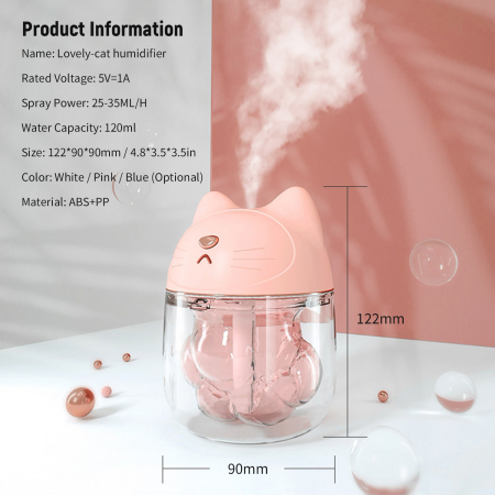 Umidificator Pink Cat + ventilator si lampa detasabila [5]