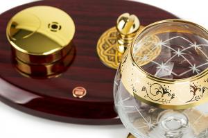 Set Încălzitor de Cognac de Lux by Credan si Butoni Gold Round by Credan [3]