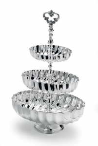 Platou oval 3 nivele placat cu argint by Chinelli, made in Italy [0]